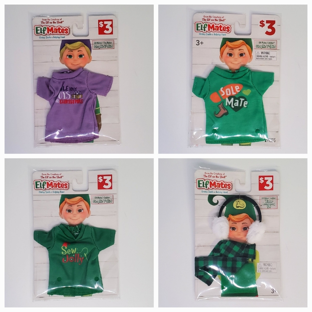 4pc Elf Mates Graphic T-Shirts